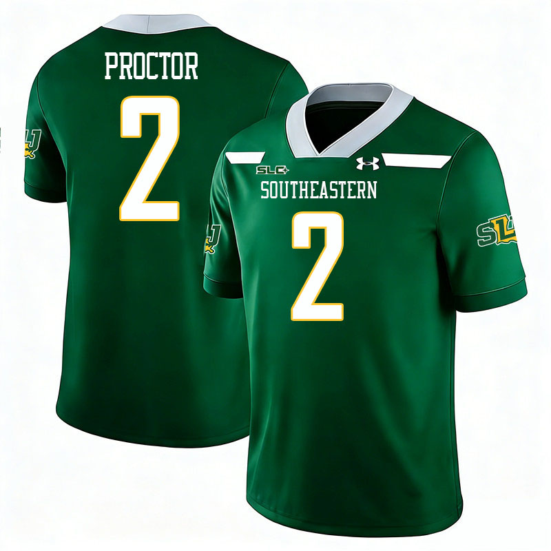 Southeastern Louisiana Lions #2 Kaleb Proctor College Football Jerseys,Uniforms Stitched-Green